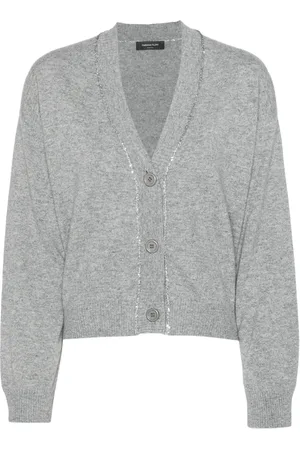 Fabiana Filippi Sequin-embellished virgin wool blend cardigan