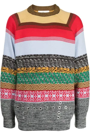 TOGA PULLA Intarsia-knit crew-neck jumper