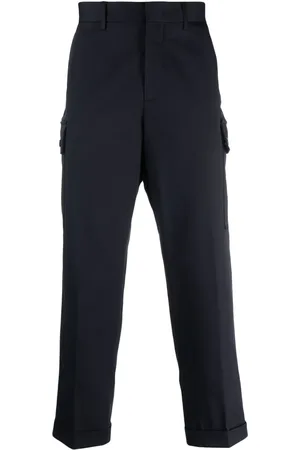 Etro Pegaso-motif cropped cargo trousers