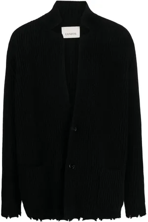 LANEUS Distressed-effect wool cardigan