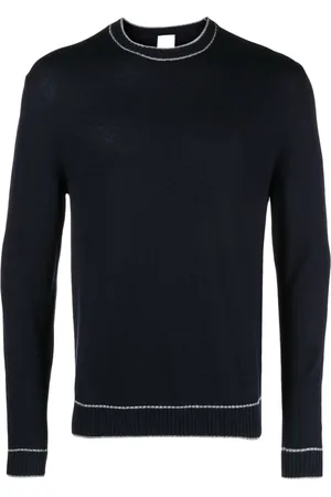 ELEVENTY Stripe-detail wool sweatshirt