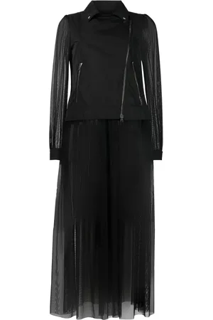 HERNO Semi-sheer biker-style coat