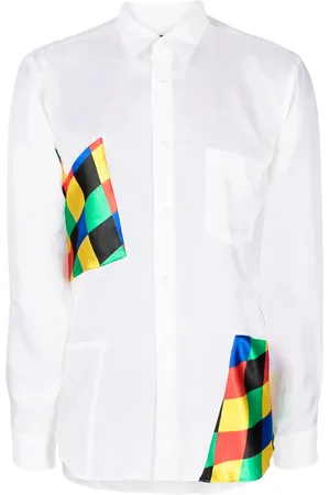 Comme des Garçons Patchwork-detail long-sleeve shirt