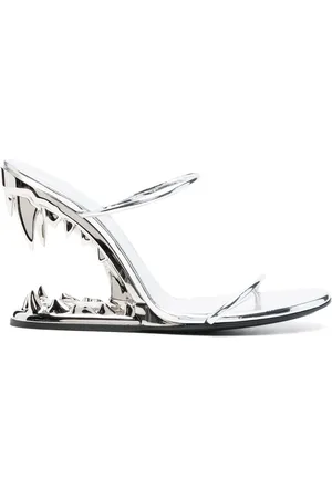 GCDS Metallic 105mm heeled sandals