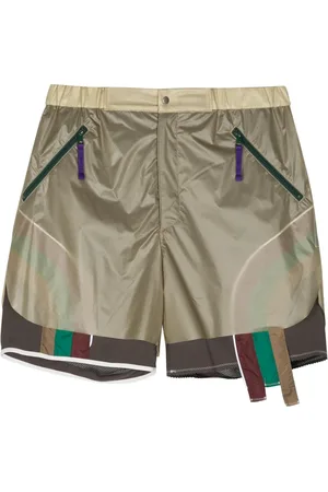 Kolor Colour-block panelled shorts