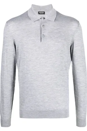 Ermenegildo Zegna Cashmere-silk polo top