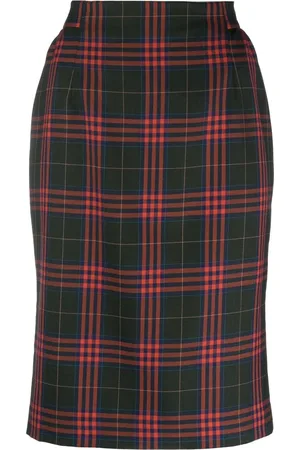 Vivienne Westwood High-waisted check-skirt
