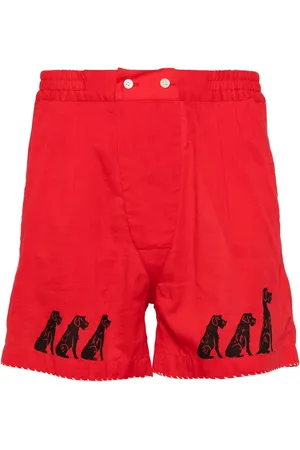 BODE Graphic-print cotton shorts