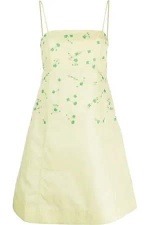 Ganni Bead-embellished mini dress