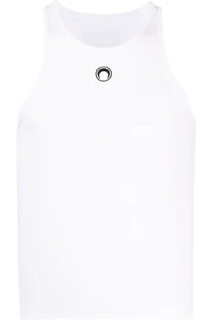 Marine Serre Crescent moon cotton tank top