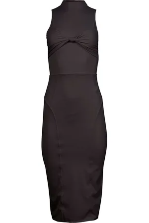FLEUR DU MAL Knot-detail jersey midi dress