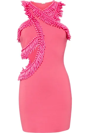 Cult Gaia Bead-embellished cut-out dress