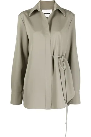 Jil Sander Self-tie wool shirt