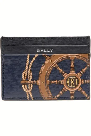 Bally Graphic-print leather cardholder