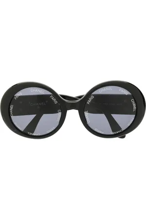 CHANEL 1990s CC round sunglasses