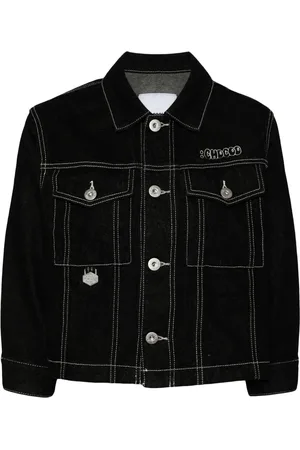 Chocoolate Logo-embroidered denim jacket