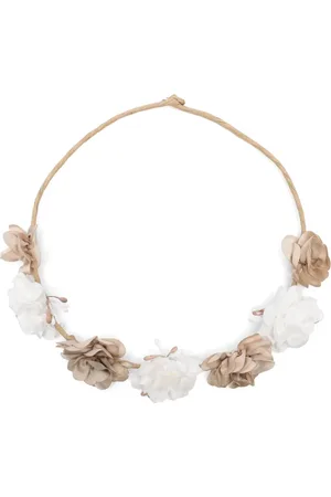 PAZ RODRIGUEZ Floral-appliqué hair wreath