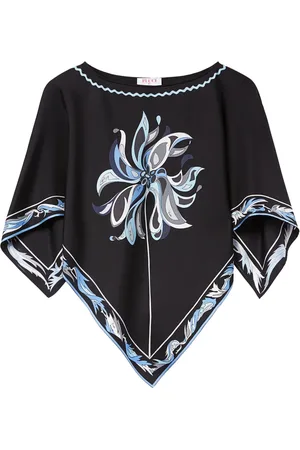 Puccini Dalia-print silk twill tunic