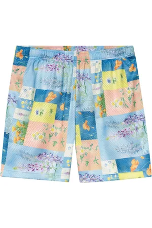 JOHN ELLIOTT Super Bloom Grid-print shorts