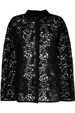 VALENTINO GARAVANI Floral-lace shirt jacket