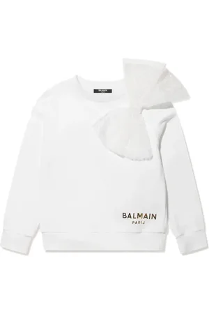 Balmain Bow-embellished cotton sweatshirt
