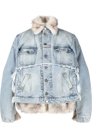 Natasha Zinko Faux-fur hybrid denim jacket
