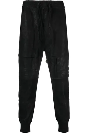 FREI-MUT Poke drawstring-waist leather trousers