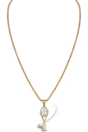 Pragnell 1980s 18kt yellow Asprey Tennis Racket diamond necklace