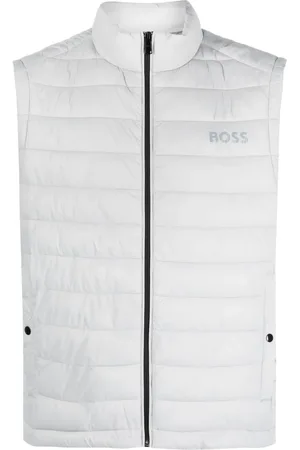 HUGO BOSS Logo-flocked quilted gilet