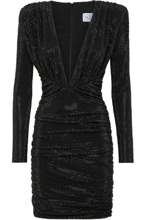 Philipp Plein Crystal-embellished V-neck minidress