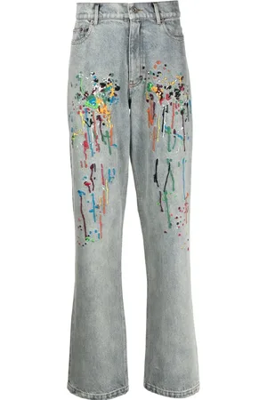 MOSTLY HEARD RARELY SEEN Embroidered straight-leg jeans