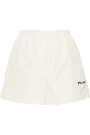 Fendi High-waist shell shorts