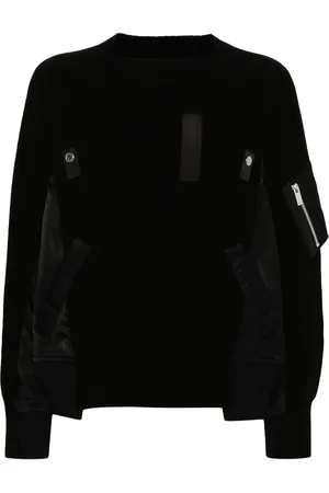 SACAI Panelled wool jumper
