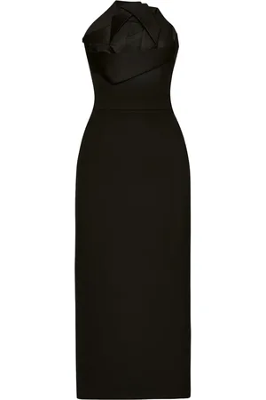 Oscar de la Renta Rose-motif midi dress