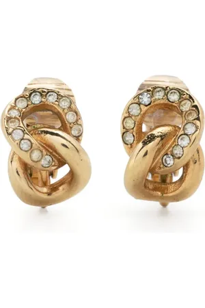 Dior 1990s chain-link clip-on earrings