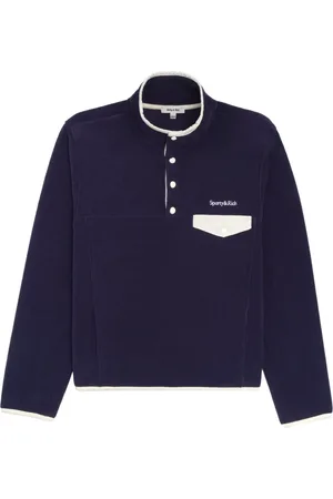 Sporty & Rich Logo-embroidered buttoned sweatshirt