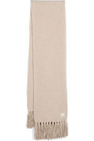 Emporio Armani Logo-patch crocheted scarf