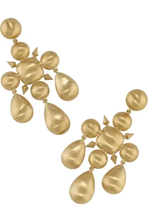 Irene Neuwirth 18kt yellow Domed Chandelier earrings