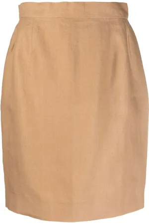 CHANEL 1980s high-waisted linen skirt