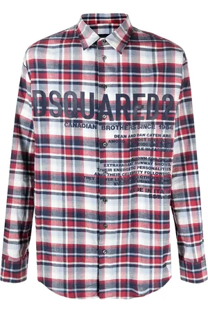Dsquared2 Logo-print flannel shirt