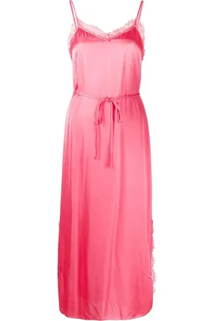 Twin-Set Lace-detail tie-waist dress