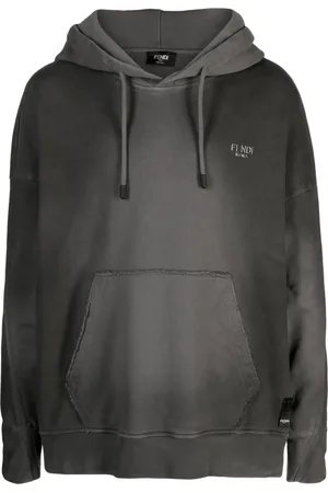 Fendi Logo-lettering cotton hoodie