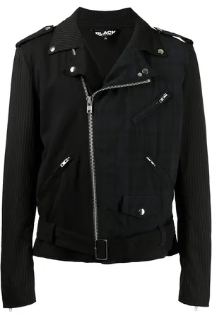 Comme des Garçons Tartan check pattern biker jacket