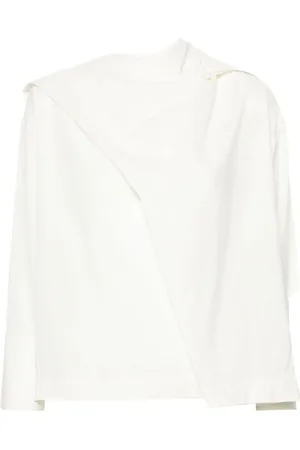 Issey Miyake Draped cotton blouse