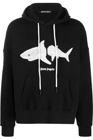 Palm Angels White Shark long-sleeve hoodie