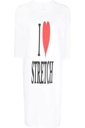 DOUBLET Slogan-print longline T-shirt
