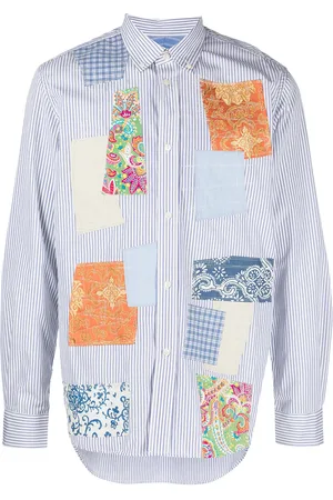 JUNYA WATANABE Button-down patchwork cotton shirt
