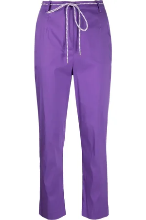 Patrizia Pepe Belted-waist cropped trousers