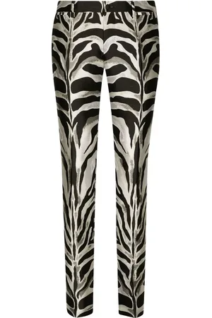 Dolce & Gabbana Zebra-print lamé jacquard trousers