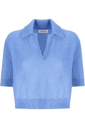 LANEUS V-neck knitted top